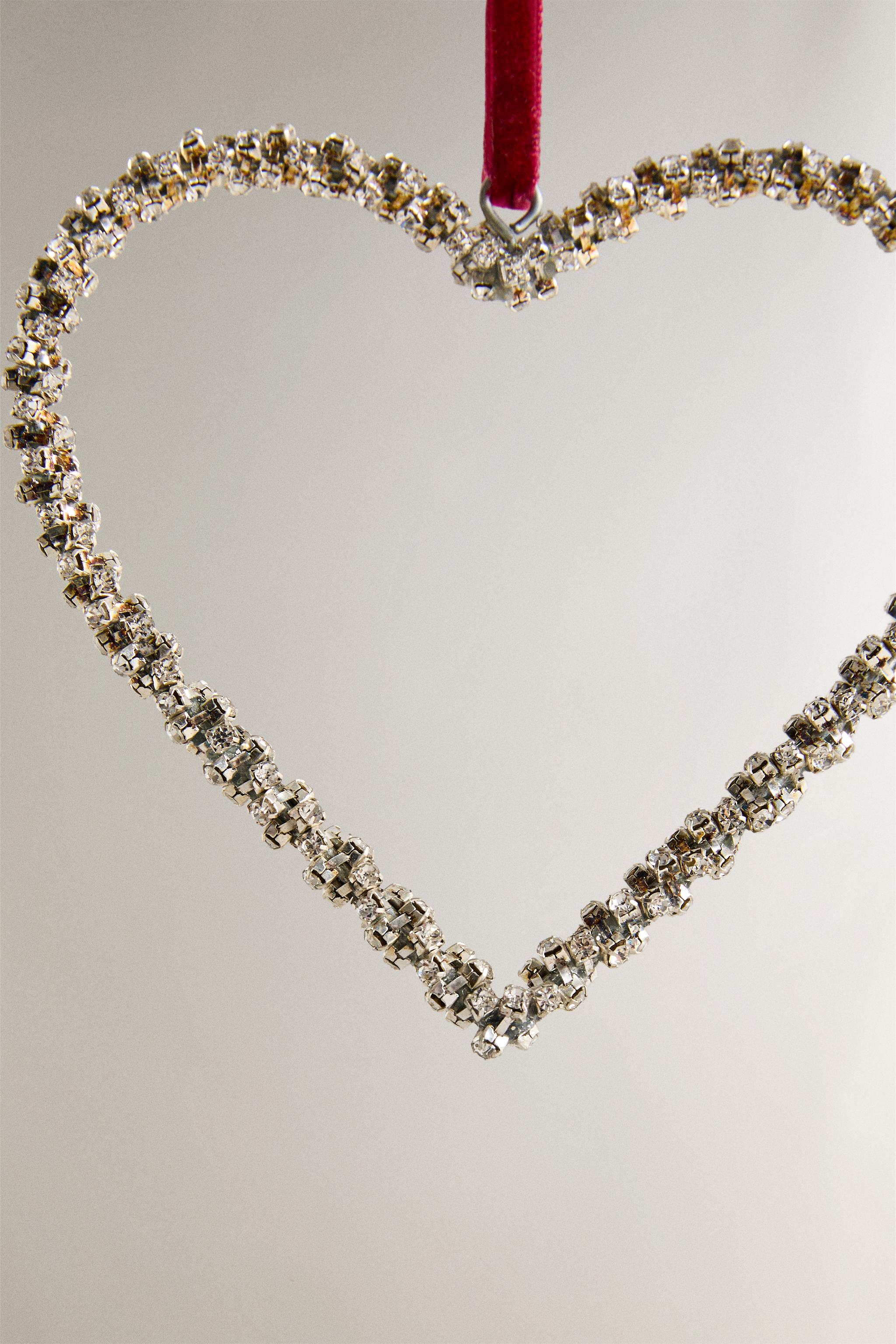 TEXTURED HEART CHRISTMAS TREE ORNAMENT